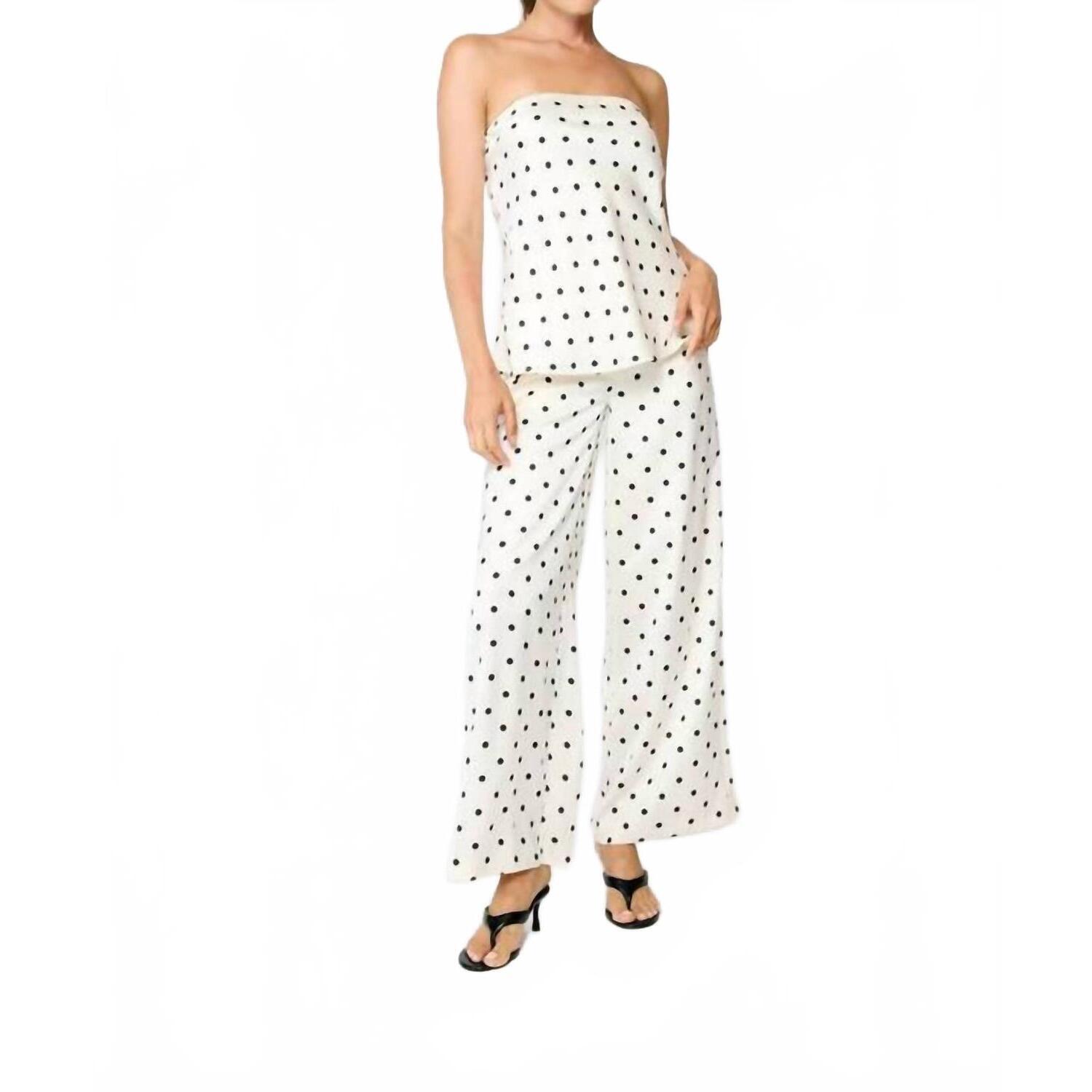New Line And Dot Ravyn Tube Top In Ivory Multi